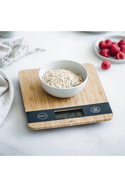Lacor Cantar de bucatarie digital, Bamboo, capacitate maxima 5 kg