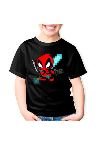 OEM Tricou copii Deadpool Baby Minecraft Chibi