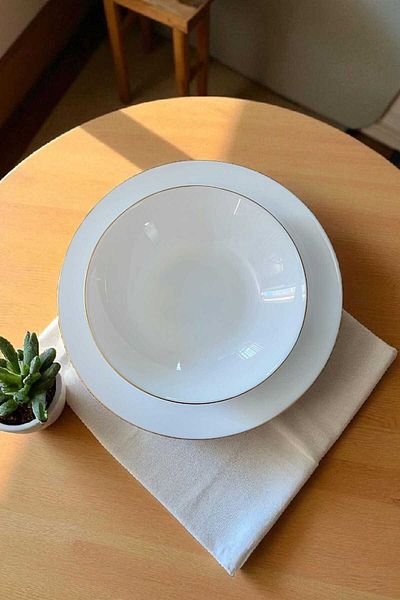 Luminarc 6 Pieces Diwali 20 cm Gilded Pit Dinner Plate
