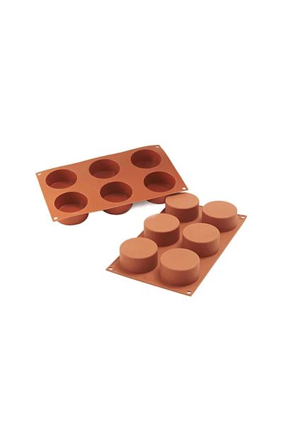 silikomart Silicone mold, Cylinders Sf127, 6 cavities