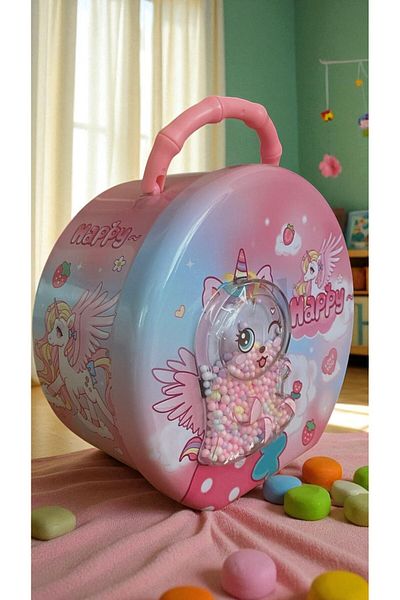 MİLAYS LİFE HOME COLLECTİON Cute Metal Unicorn Piggy Bank with Password Protection