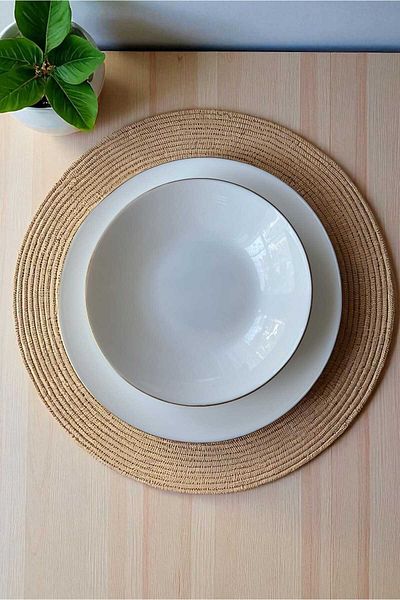 Luminarc 6 Pieces Diwali 20 cm Gilded Pit Dinner Plate