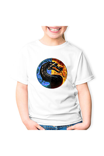 OEM Tricou copii Mortal Kombat Yin Yang Emblem Raiden Dragon