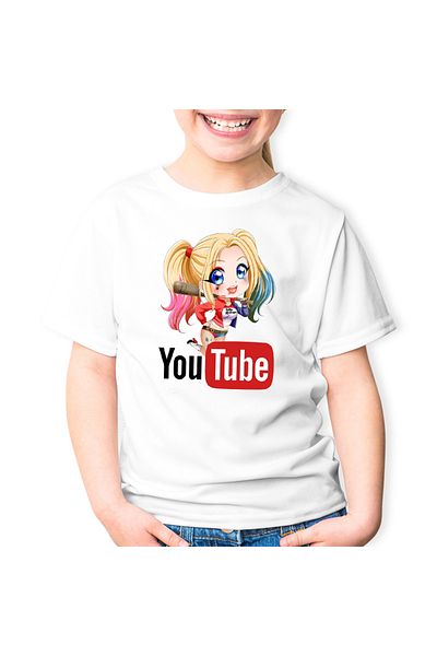 OEM Tricou copii Joker Harley Quinn Youtube Youtuber