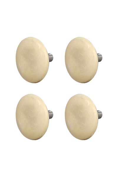flores Furniture leg Ø 36 mm, thread M6 x 12 mm, cream, 4 pcs / set