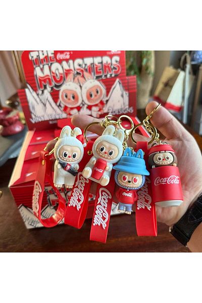 LABUBU Mini Coca-Cola – Breloc Surpriză Blind Box, Față Vinil, Colectibil, Ediție Limitată