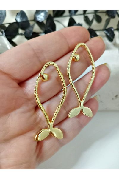 mos&more Gold Fish Women's Earrings
