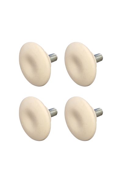 flores Furniture leg Ø 36 mm, thread M6 x 12 mm, white, 4 pcs / set