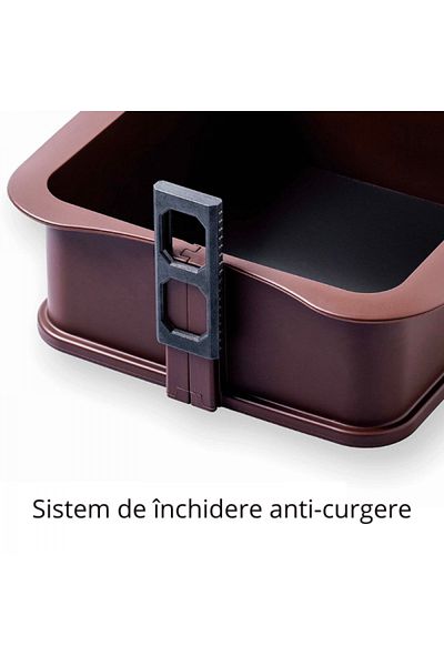 Lacor Forma din silicon patrata antiaderenta cu baza din sticla, 18x18 cm