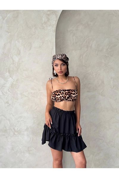 KAZAX Gypsy Linen Skirt Black S24808