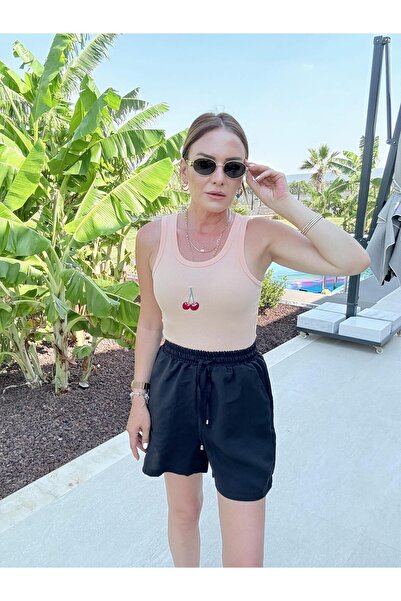 X-Young κοτλέ Αθλητής με κεντημένο κεράσι ΠΟΡΤΟΚΑΛΙ