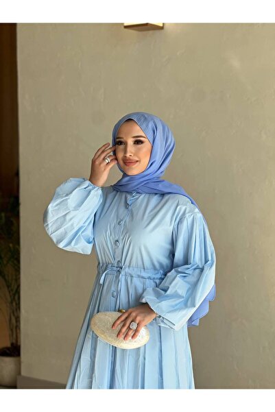 Genel Markalar TÜNEL DETAY PAMUKLU POPLİN KUMAŞ ELBİSE