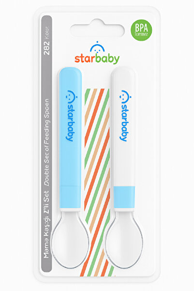 LİZYA BABY Star Silicone Tip Baby Feeding Spoon Set of 2