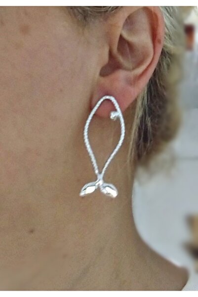 mos&more Silver Fish Women's Earrings