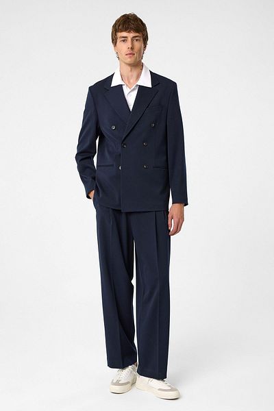 Antioch Navy Blue Relax Fit Double Breasted Men's Blazer Jacket
