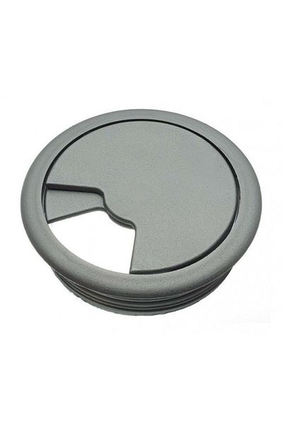 flores Desk box for cable entry, Ø 60 mm, gray, 50 pcs / set