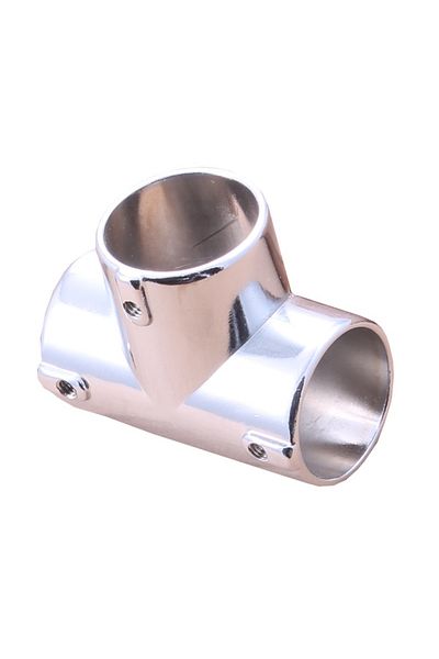 flores Metal tee for bar passage, shiny chrome, inner Ø 25 mm