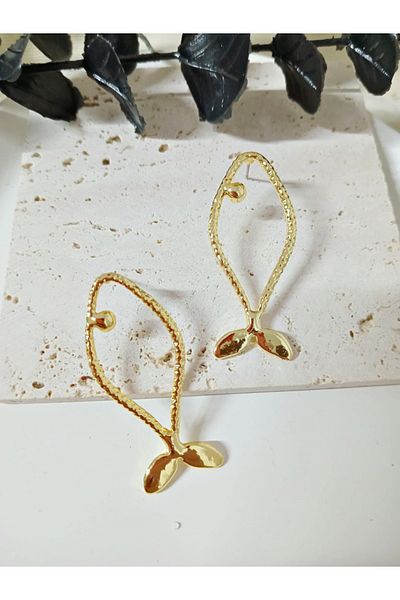 mos&more Gold Fish Women's Earrings