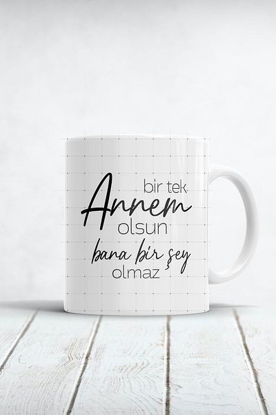 ÇELİKLER HEDİYE Just One Mom Nothing Happens to Me Printed Mug