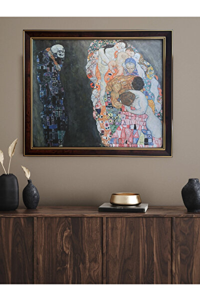 ART OF LEGACY Gustav Klimt (ÖLÜM VE YAŞAM 1910-1915) Çerçeveli Klasik Vintage Duvar Tablo