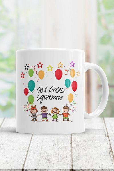 ÇELİKLER HEDİYE Preschool Teacher Printed Mug
