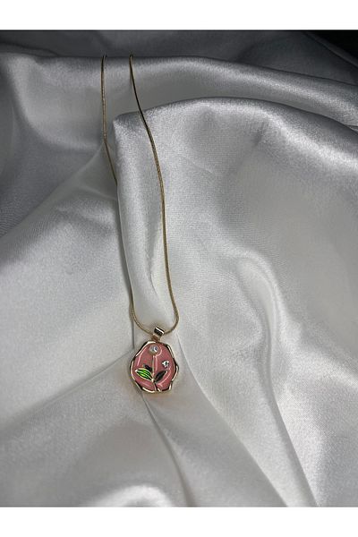 HİNESSA Elegant Stainless Steel Pinterest Pearl Necklace