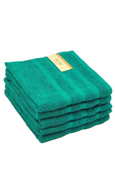 Kotonia Home Tess Jacquard Cotton Bath Towel, 400g/sqm, turquoise, 70x130 cm