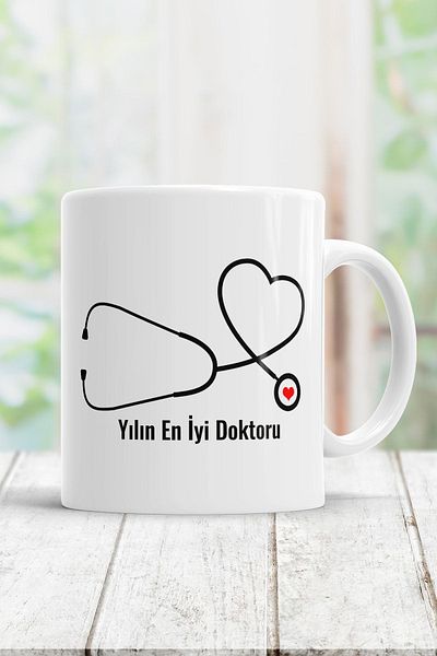ÇELİKLER HEDİYE Best Doctor of the Year Printed Mug