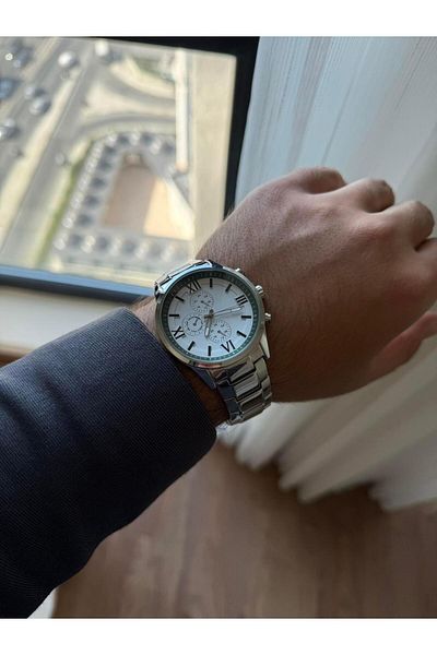 RoseandRoses Zlaric New Season Men's Wrist Watch Silver Cord (White Dial)
