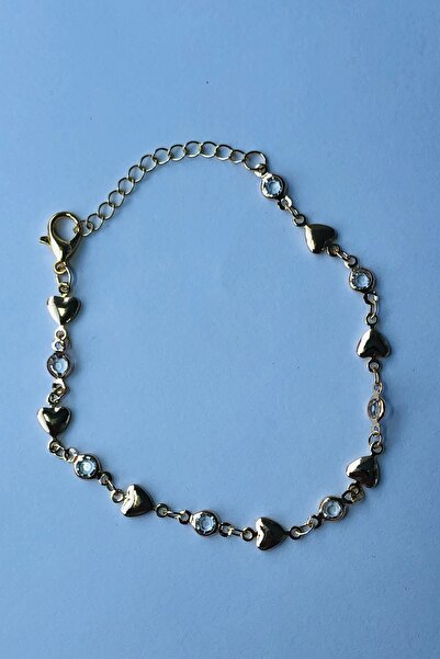 Bonicce سوار نسائي من الفولاذ المقاوم للصدأ على شكل قلب من حجر الزركون