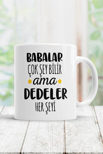 ÇELİKLER HEDİYE Dads Know a Lot but Grandpas Know Everything Printed Mug