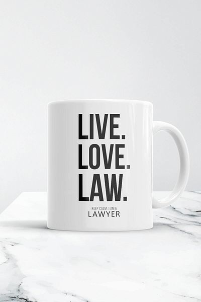 ÇELİKLER HEDİYE Live Love Law Lawyer Printed Mug