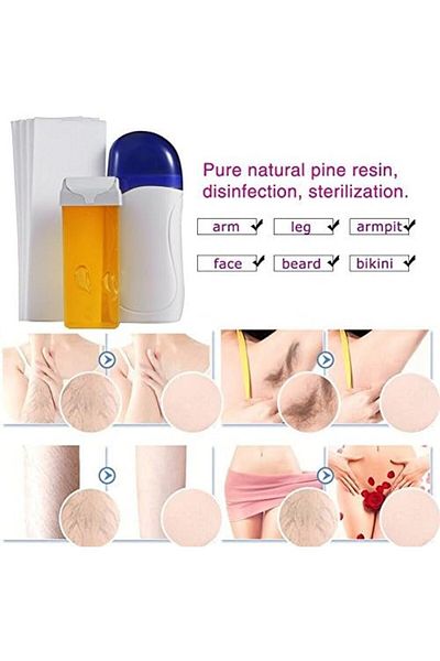 Türkiye Salon Hair Removal Machine Set with Wax Heater + Wax Cartridge + Hair Removal Paper (Honey)