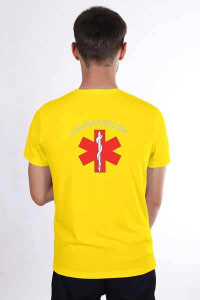 Pratik Medikal Yellow Paramedic Dry Touch Crew Neck T-Shirt Unisex