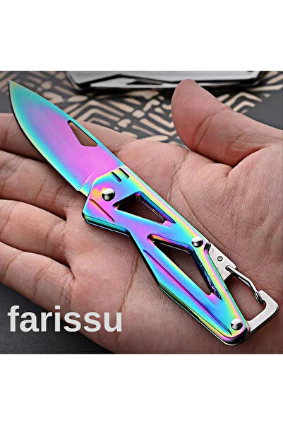 farissu Alaska Mini Gökkuşağı Katlanır Çakı - Ultra Kompakt, Şık ve Çok Amaçl...