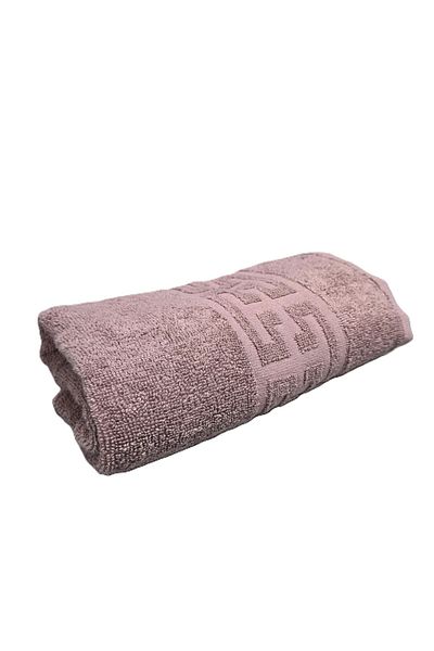 Kotonia Home Greek Border Jacquard bath towel, cotton, 500g/sqm Burnt pink, 50x90 cm