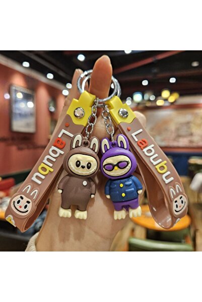 victiny Labubu Mini Keychain Silicone Material Labubu Doll Pendant