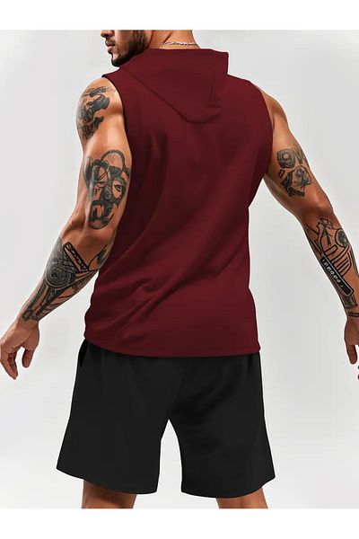 bellanova Athletic Vest and Shorts Set, Lace-Up Printed Tank Top with Hood,