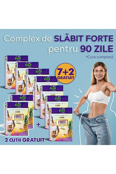 Qualuca Slimming Complex | Slim Siluet FORTE with Pineapple flavor - 90 days | Set 7+(2 free) boxes