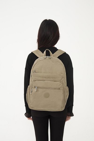H&D COLLECTİON Rucsac unisex, rezistent la apă, de dimensiuni mari, din țesătură șifonată, cu mai multe compartimente, pentru școală și călătorie 3062