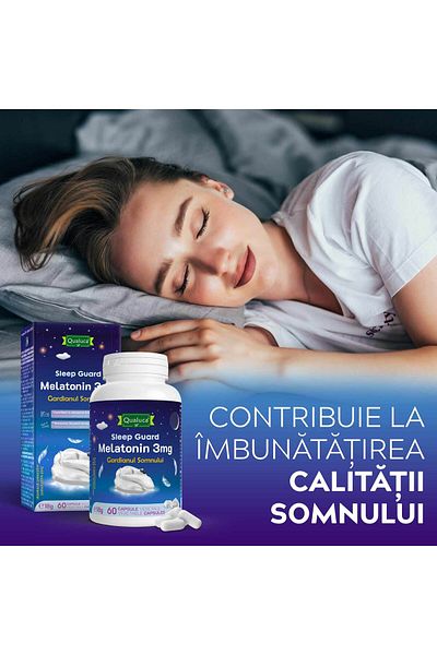 Qualuca Guardian of Sleep, Melatonin 3mg | Pills for peaceful sleep | 60 capsules