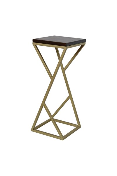 fromro Διακοσμητική βάση ELISA, ύψος 82 cm, πλάτος 25 cm, με ράφι από ξύλο φλαμουριάς