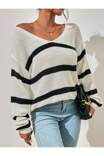 tofan Trico Pullover with Stripes Details