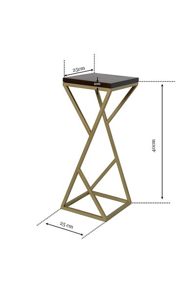 fromro Decorative Plant Pot Stand ELISA, 42 cm Height, Matte Gold