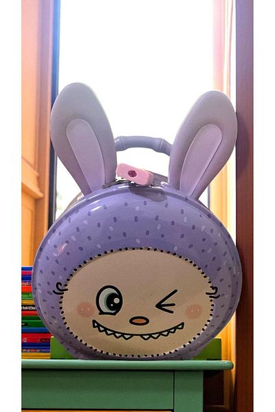 MİLAYS LİFE HOME COLLECTİON Cute Metal Lobubu Piggy Bank with Lock Protection