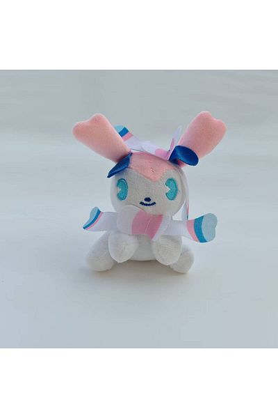 victiny set 3 Anime Stuffed Plush Toy Backpack Pendant Keyring Soft Eevee Bulbasaur Psyduck Kitten Pikachu