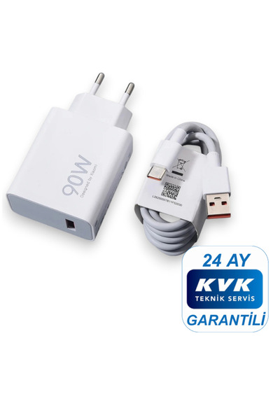 Xiaomi 90W (WATT) Typ-c Hızlı Şarj Aleti Adaptörü Kablo Seti %100 Orıjinal ( KVK Teknik Servis Garantili )