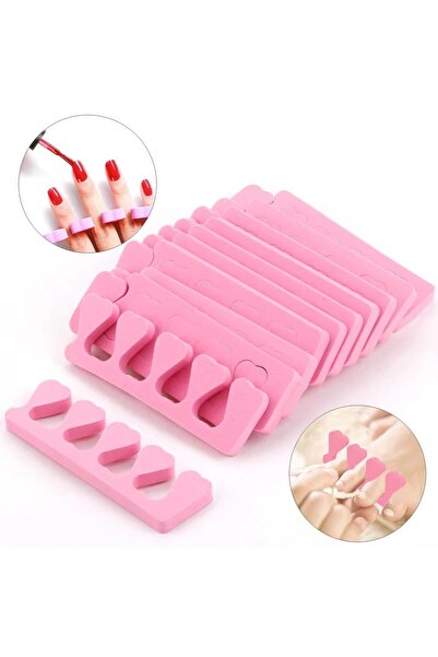 aba nails 20 Çift Manikür Pedikür Parmak Arası Ayırıcı Separatör Pembe