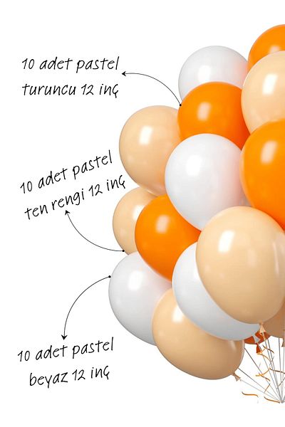 Mielibon Sunrise Glow Balloon Set – 30-Piece Orange, White and Tan Balloon Combination