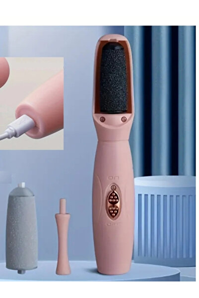 NaturalCharm Elektrikli Ayak Topuk Törpüsü Çift Taşlama Başlıklı, USB Şarjlı Taşınabilir Pedikür Aleti